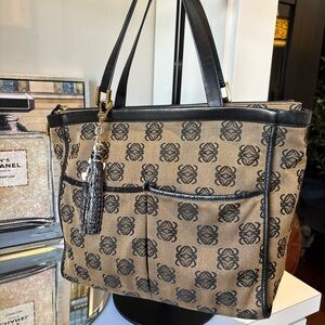 Loewe iconic Black and Tan Tote Bag